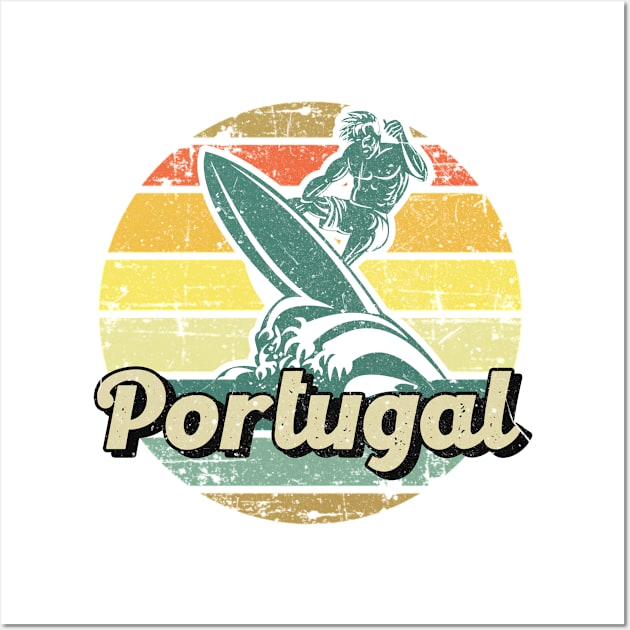 Portugal surfing the waves Wall Art by SerenityByAlex